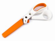Krejčovské nůžky Fiskars na silné látky délka 21 cm 1 ks bílá oranžová