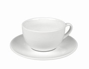 Café Latte/Bílá - šálek s podšálkem